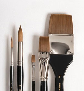 12 Pack: Princeton™ Neptune™ Series 4750 Synthetic Watercolor Flat & Round  3 Piece Brush Set