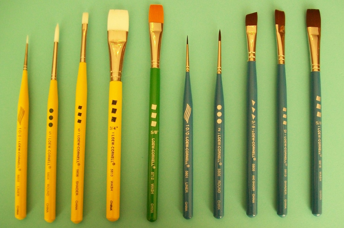 Vintage Loew-Cornell Artist Craft Stencil Brushes
