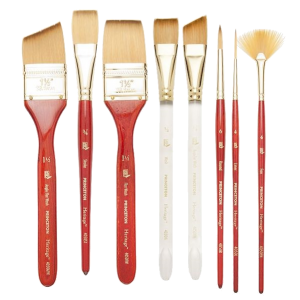 HOMEMAXS 6Pcs Professional Painting Brushes Multi-function Watercolor  Brushes Convenient Fan Brushes
